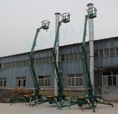 Trailer Mounted Diesel\/Electric Power Spider Lift Cherry Picker Man Lift Platform for Aerial Work