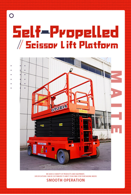 Electric Self-Propelled Mobile Aerial Platform 6-12m Scissor Lift Hydraulic Cargo Lift Scaffolding for Cargo Transportation