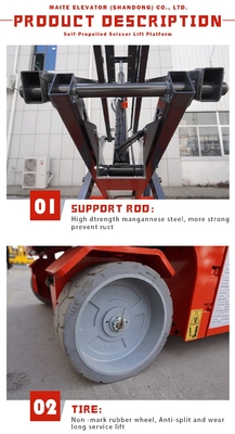 Electric Self-Propelled Mobile Aerial Platform 6-12m Scissor Lift Hydraulic Cargo Lift Scaffolding for Cargo Transportation