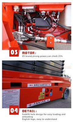Electric Self-Propelled Mobile Aerial Platform 6-12m Scissor Lift Hydraulic Cargo Lift Scaffolding for Cargo Transportation