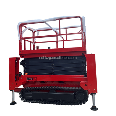 Mini Electric Aerial Work Platform 6m 8m 10m Self Propelled Crawler Hydraulic Scissor Lifting Platform Table