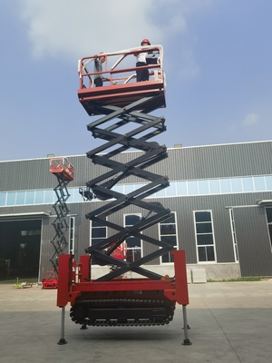 Mini Electric Aerial Work Platform 6m 8m 10m Self Propelled Crawler Hydraulic Scissor Lifting Platform Table