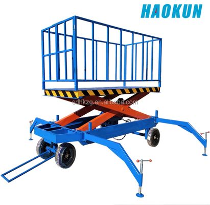 CE Certified Hydraulic Scissor Lift Vertical Cargo Lift Trailer Portable Warehouse Elevator with Hydraulic Scissors