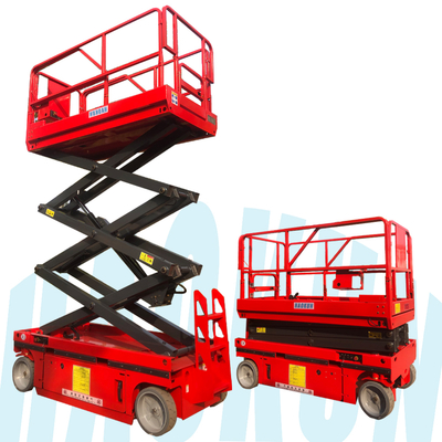Self-Propelled 8-10m Electric Scissor Lift Truck 300kg Load Aerial Work Platform Table Hydraulic Scissor Lift for Cargo