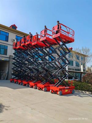 Self-Propelled 8-10m Electric Scissor Lift Truck 300kg Load Aerial Work Platform Table Hydraulic Scissor Lift for Cargo