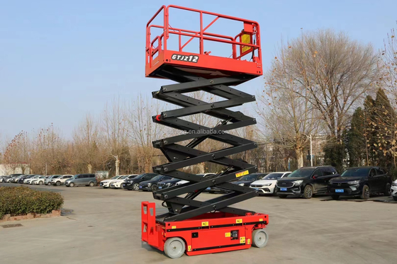 Self-Propelled 8-10m Electric Scissor Lift Truck 300kg Load Aerial Work Platform Table Hydraulic Scissor Lift for Cargo