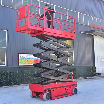 CE Certification Aerial Work Platform 350kg Self Propelled Hydraulic Scissor Lift Platform 8-10m Electric Scissor Lift Truck