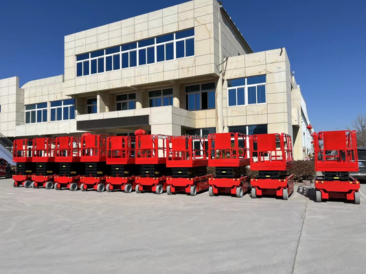 CE Certification Aerial Work Platform 350kg Self Propelled Hydraulic Scissor Lift Platform 8-10m Electric Scissor Lift Truck