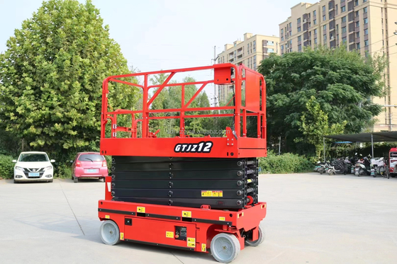 CE Certification Aerial Work Platform 350kg Self Propelled Hydraulic Scissor Lift Platform 8-10m Electric Scissor Lift Truck