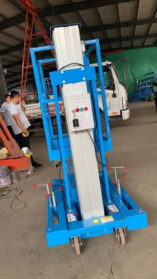 6M 8M 10M 12m Personal Lift Ladder Single One Mast Electric Lifting Aluminum Alloy Man Lift