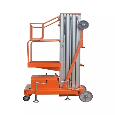8m Mobile Electric Double Mast Hydraulic Aluminum Alloy Vertical Man Lift Telescopic Man Lift