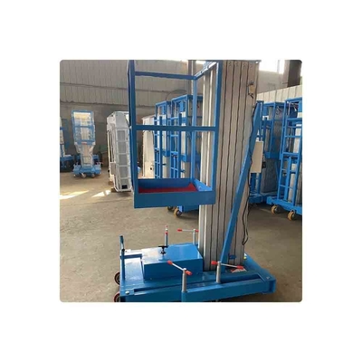 6m - 10m Portable Residential One Man Lift Aluminum Alloy Single Mast Lifting Work Platform