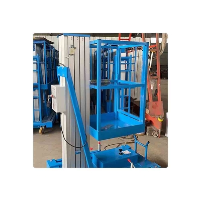 6m - 10m Portable Residential One Man Lift Aluminum Alloy Single Mast Lifting Work Platform