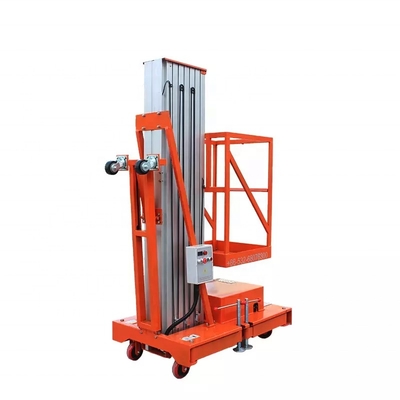 Jinan Best Price Hydraulic Lifting Aluminum Mast 6m 8m 10m 14m 20m Single Columned Electric Manlift Table