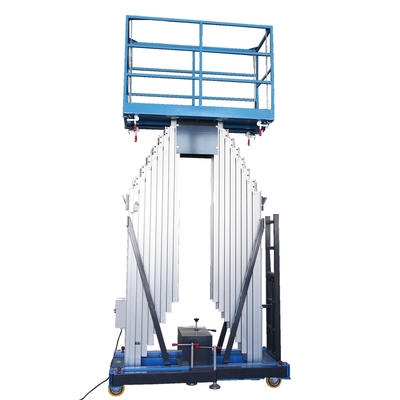 10m Battery or Manual Double Mast Vertical Lift Aluminum Lift Single Person Elevator Electric Lift Ladder