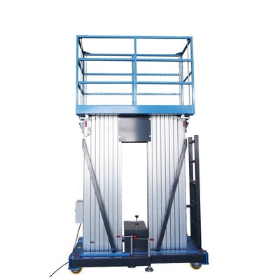 10m Battery or Manual Double Mast Vertical Lift Aluminum Lift Single Person Elevator Electric Lift Ladder