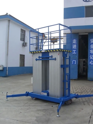 10m Battery or Manual Double Mast Vertical Lift Aluminum Lift Single Person Elevator Electric Lift Ladder